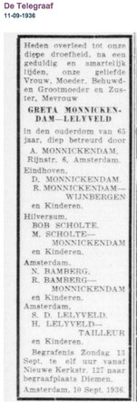 Familiebericht Judith Monnickendam-Lelyveld