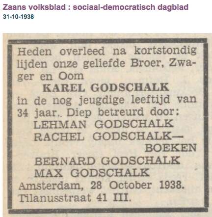 Familiebericht Karel Godschalk