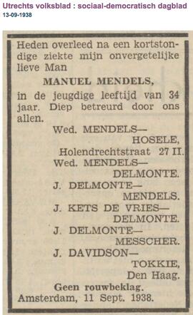 Familiebericht Manuel Mendels