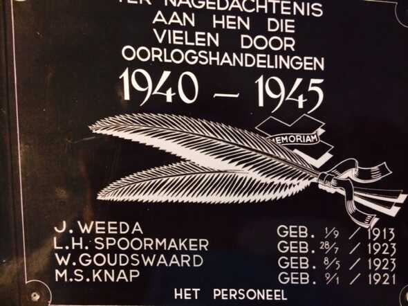 Plaquette Autogarage J.L. Spoormaker