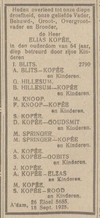 Nieuw Israelietisch Weekblad, 18 september 1925