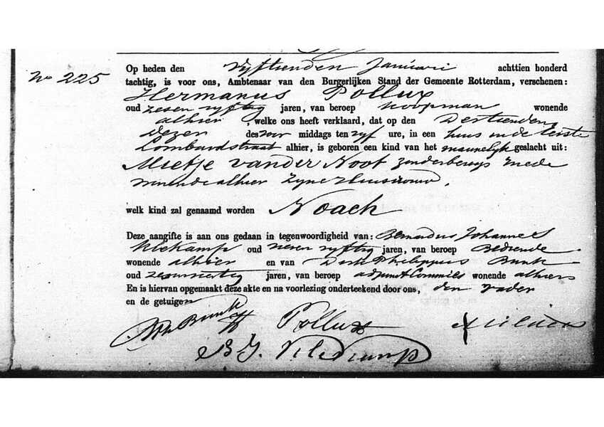 Geb akte Noach Pollux 13-01-1880