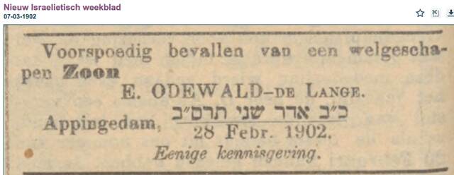 Geboorte zoon Adolf