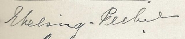 handtekening E.Keesing-Peekel