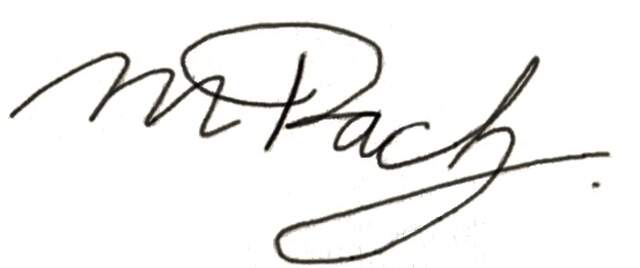 handtekening Pach, M.