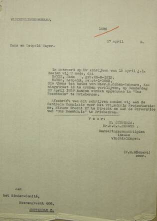 Hans Werner en Leopold Mayer overplaatsing naar Driebergen