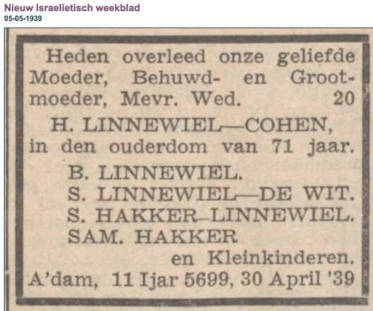 Hendrika Linnewiel-Cohen