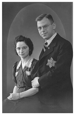 Henri Leviticus met zijn vrouw (mei 1942)