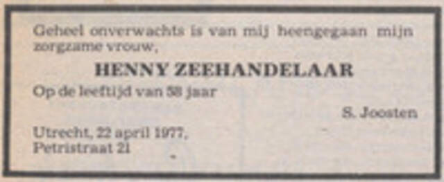 Heintje Joosten-Zeehandelaar