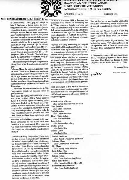 © R. van der Roest, oktober 1998