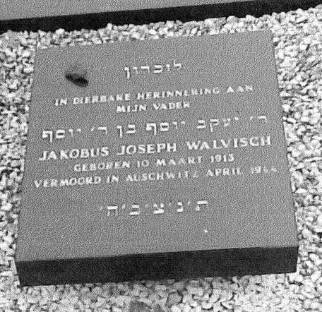 Gedenksteen voor Jakobus Joseph (Jaap) Walvisch