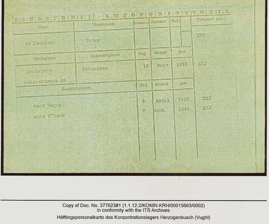 Inventaris kaart Kamp Vught van Betsy de Koning geboren 10-02-1932 op transport naar Kamp Westerbork op 07-06-1943