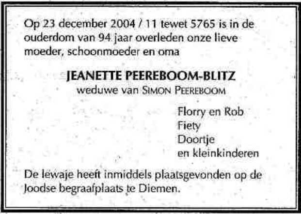 Jeannetta Blitz