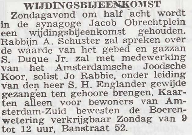 Laatste melding van optreden Jo Rabbie.