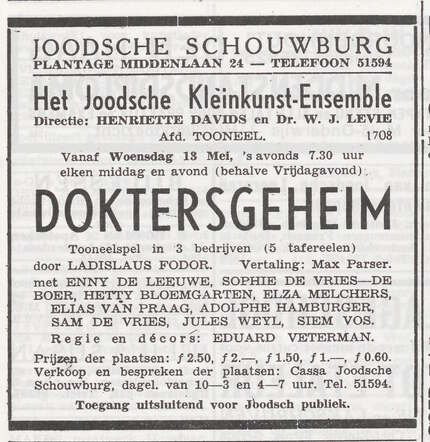 Joodsche Weekblad, 8 mei 1942