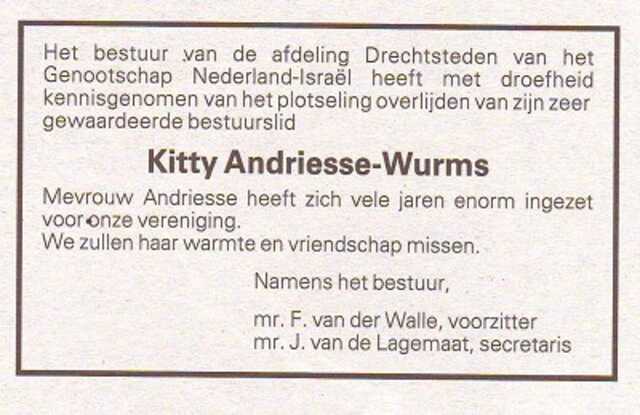 Kitty Andriesse-Wurms