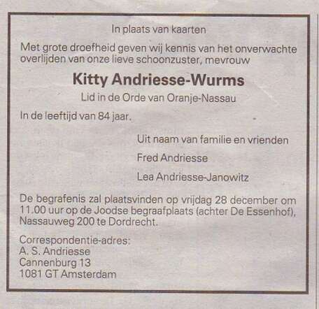 Kitty Andriesse-Wurms
