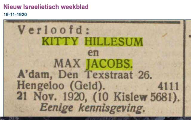 Nieuw Israelietisch Weekblad 19 nov 1920
