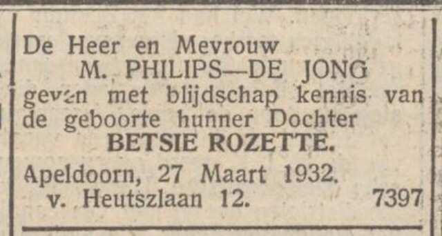 Betsie Rozette Philips