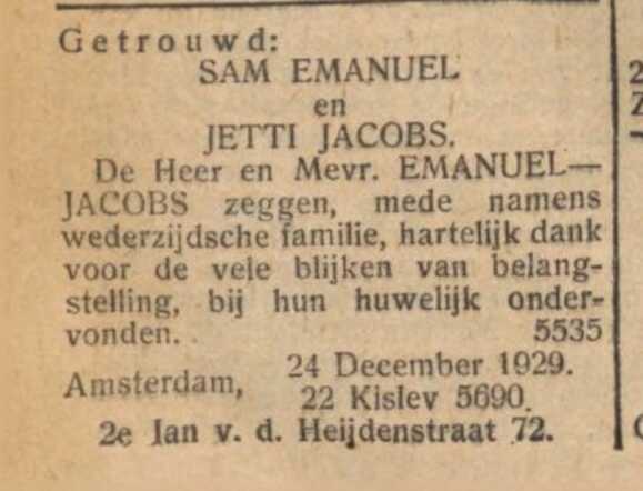 Sam Emanuel & Jetti Jacobs