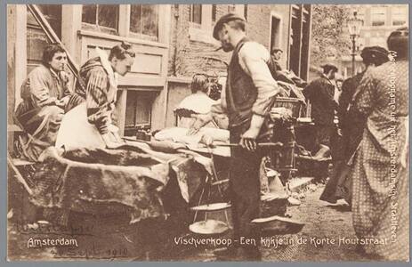 'Vischverkoop' in de Korte Houtstraat.