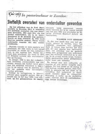 Krantenartikel Abraham Emanuel Arbeid