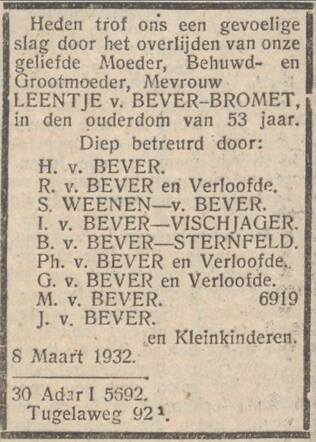Leentje van Bever-Bromet