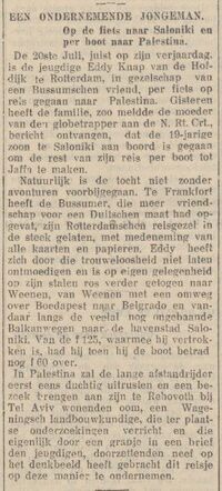 Eduard Marcus (Eddy) Knap - een ondernemende jongeman.
