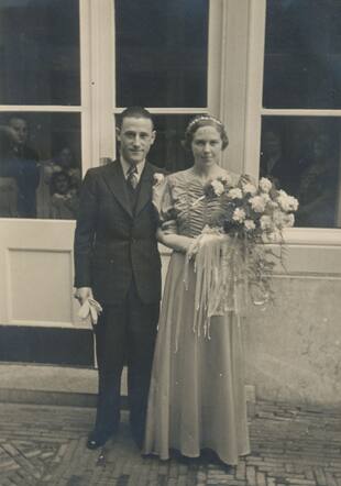 Trouwfoto Gerard Leger en Jannegje Feenstra