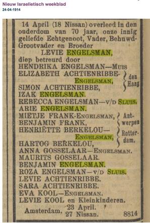 Levie Engelsman 10-10-1843  14-4-1914