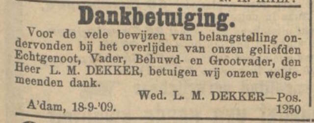 Nieuw Israelietisch Weekblad 23 juli 1909