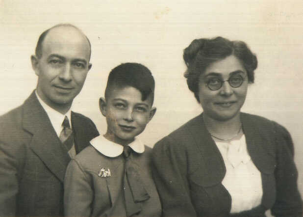 Werner Löhnberg met zijn ouders Ludwig en Hildegard Löhnberg-Wertheim
