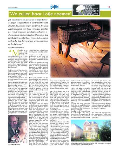 Onderduikbaby Lotje van Sachsen.