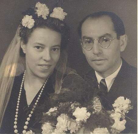Majer (Max) Wieselmann met zijn echtgenote, Westerbork 1943