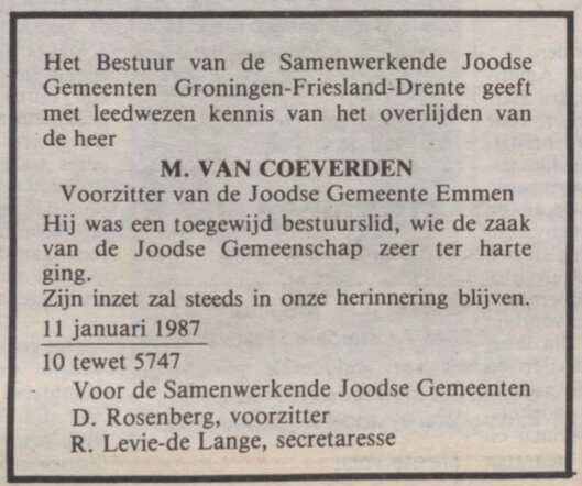 Maurits Jacob van Coeverden