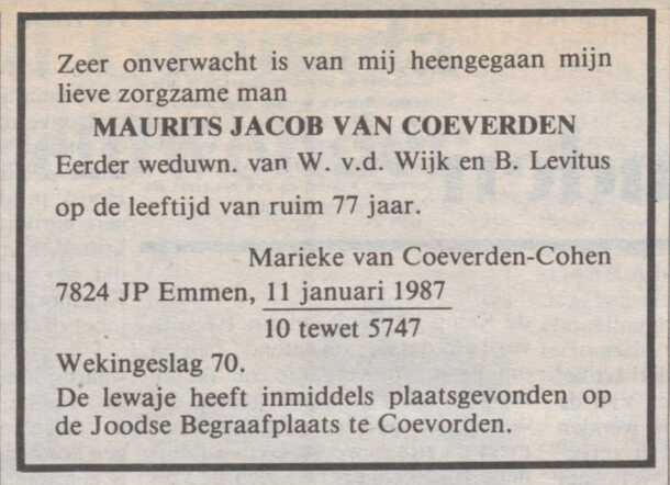 Maurits Jacob van Coeverden