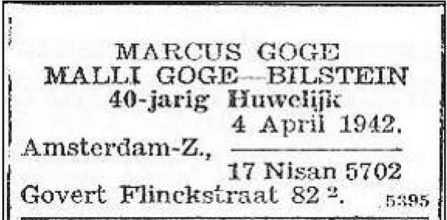 40-jarig huwelijk in 1942