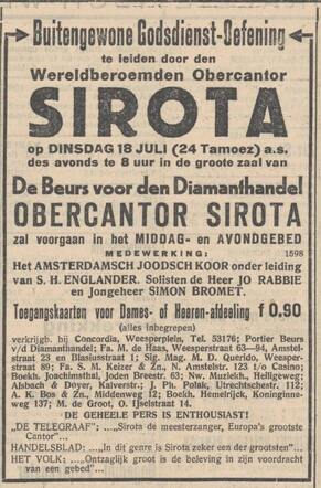 Bron: het NIW van 14-07-1933.