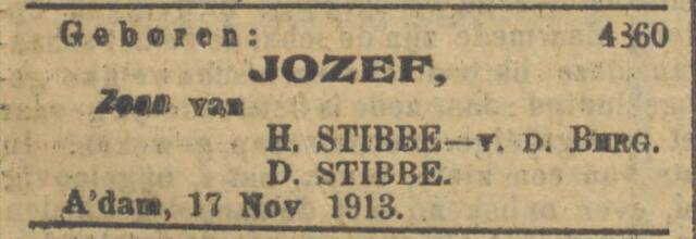 Geboorte Jozef.