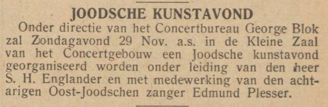 Joodsche Kunstavond van 29 november 1936.