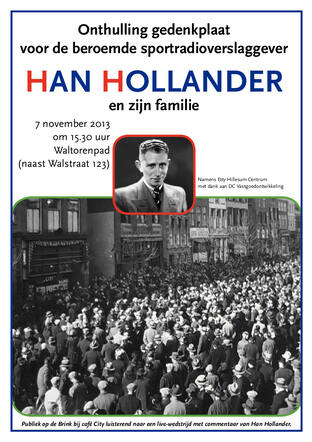 onthulling gedenkplaat Han Hollander en familie 7-11-2013