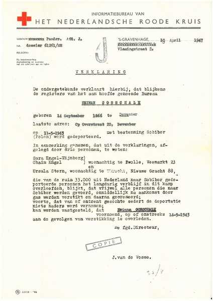 Ovl.datum Heiman Gosschalk Rode Kruis