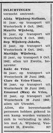 NIW, 5 oktober 1945