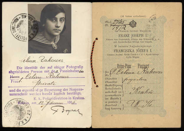 Paspoort van Celina Rakower
