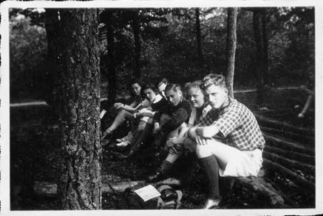 Henri (Harry) Philips van Buren with friends during a holiday