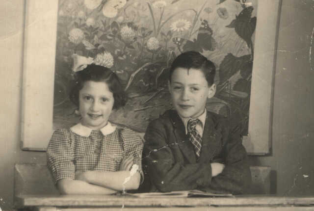 Helene Rabbie with her brother Maurice(who survived the war) in 1941