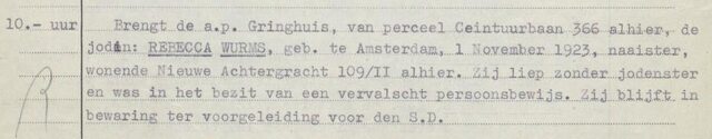 Rebecca Wurms-1923_11-12-1942_Politierapport