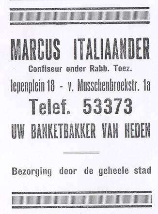 Banketbakkerij Marcus Italiaander.