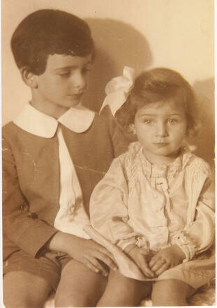 Lilian Schlosz with her halfbrother Wolfgang Prager