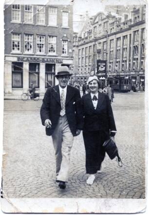 Jacob (Jaap) Manuel de Groot en Emma de Groot-Nooitrust, juli 1936